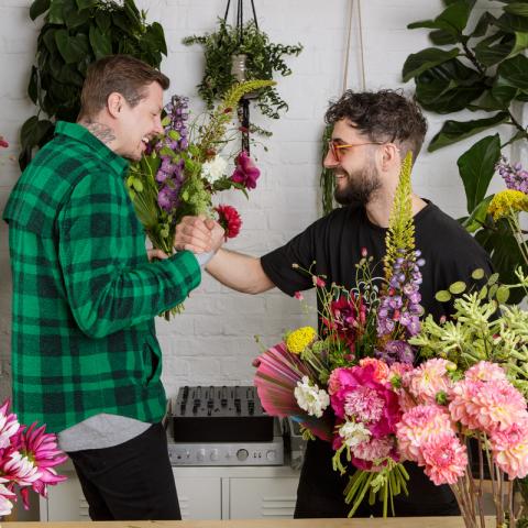 Limited edition floral bouquets for men